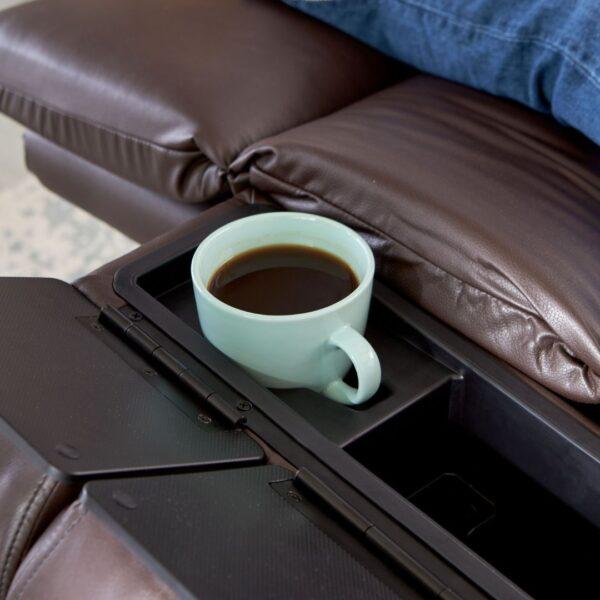 Left Arm Drink Holder and Storage